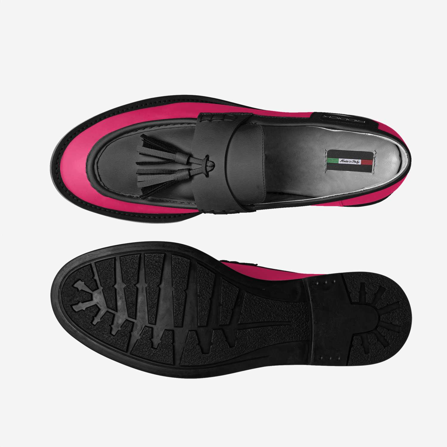 EXEC, THE TASSEL (IN 2-TONE PINK & BLACK) - Riddick Shoes Shoe Riddick Shoes