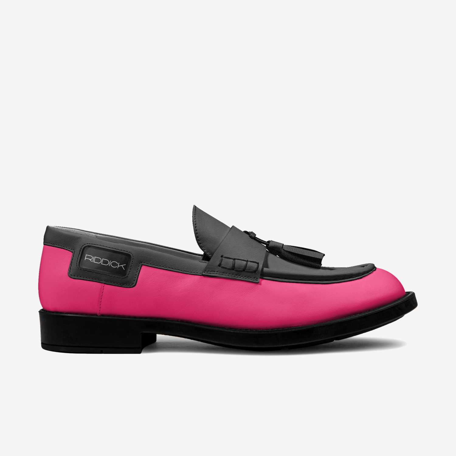 EXEC, THE TASSEL (IN 2-TONE PINK & BLACK) - Riddick Shoes Shoe Riddick Shoes