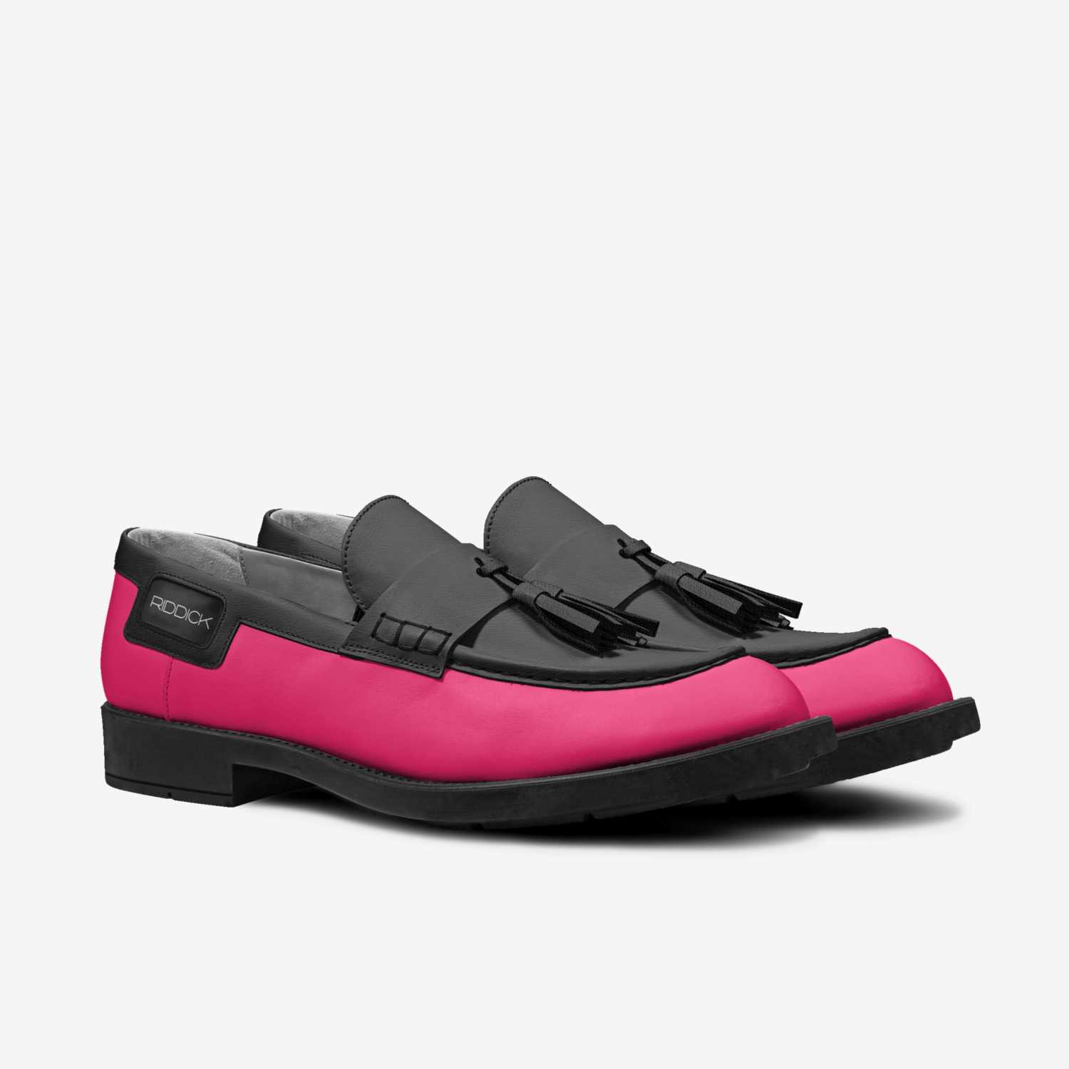 EXEC, THE TASSEL (IN 2-TONE PINK & BLACK) - Riddick Shoes Shoe Riddick Shoes